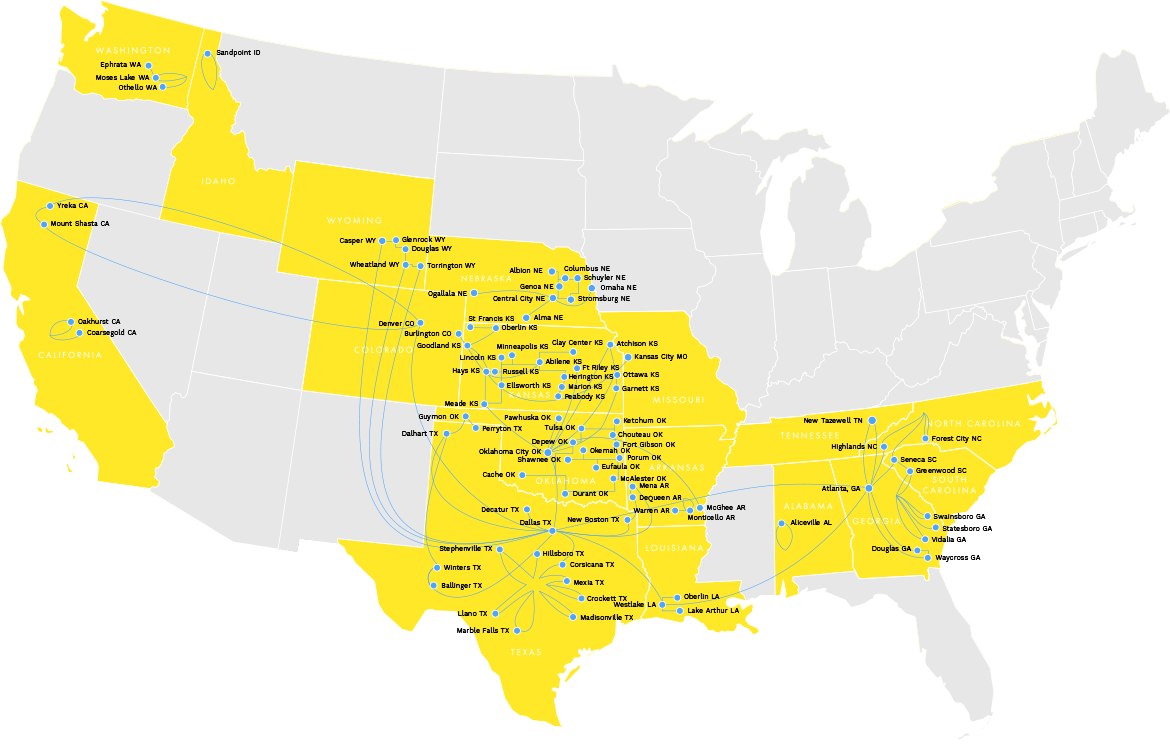 Vyve Backbone carrier map