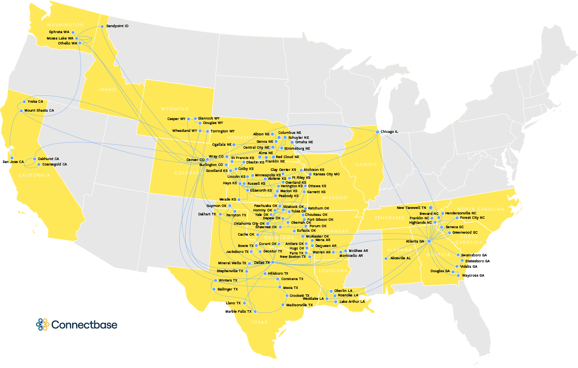 Vyve Backbone carrier map (Updated: September 2023)